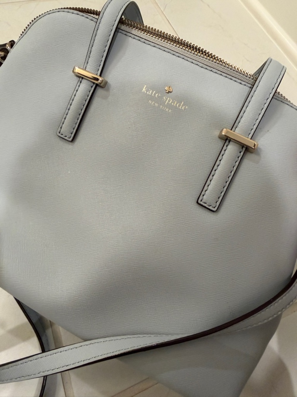 Kate Spade New York Cedar Street Maise Satchel Pale Blue - Picture 4 of 8